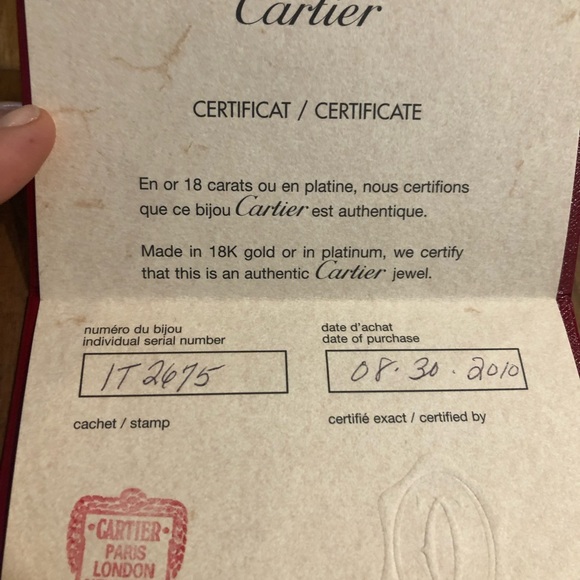 100% Authentic 18K Cartier LOVE Ring size 4.75. Thicker version - Picture 5 of 5